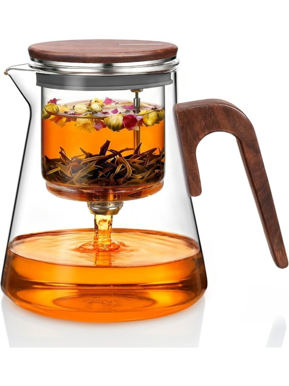 Magnetic Glass Infuser Teapot for Loose Leaf Tea - 27oz Elegant Tea Pot